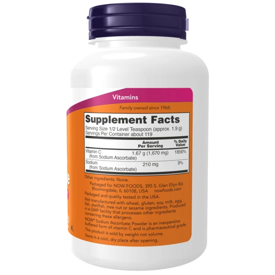 NOW Foods Sodium Ascorbate Powder Buffered 227g