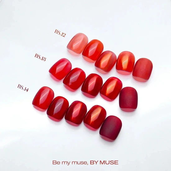 By Muse Tint Colour Gel Polish By Red Set (6 Colours)