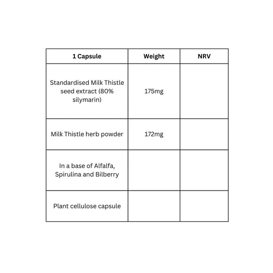 Viridian Milk Thistle Herb/Seed Extract Veg Caps 30 Capsules