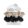 Silver Cloud Large Hair Scrunchie Two-Pack Black & Caramel