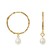 Kyoto Pearl Saffi Pearl Hoops 18ct Gold Plated White
