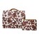 Victoria Green Cow Print Threefold Hanging Wash Bag & Small Makeup Bag Set