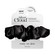 Silver Cloud Soft Satin Oversized Black Hair Scrunchie
